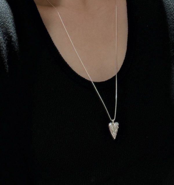 Wholesale 925 Sterling Silver Hollow Heart Necklace - Image 6