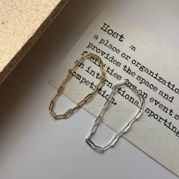 Wholesale 925 Sterling Silver Rectangular Chain Ring - Image 3