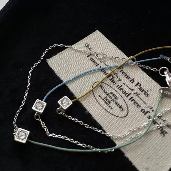 Wholesale 925 Sterling Silver Colorful Zircon Rope Bracelet - Image 4