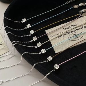 Wholesale 925 Sterling Silver Colorful Zircon Rope Bracelet