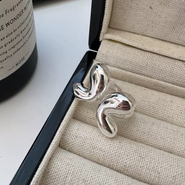 Wholesale 925 Sterling Silver Glossy Butterfly Ring - Image 2