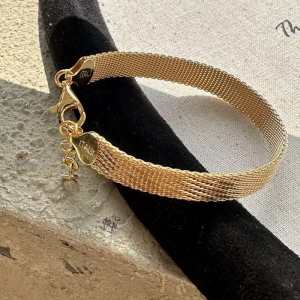 Wholesale 925 Sterling Silver Italian Razor Blade Bracelet