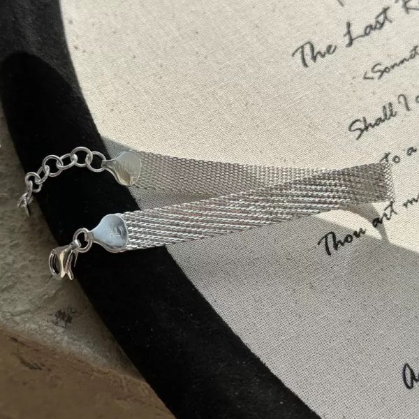 Wholesale 925 Sterling Silver Italian Razor Blade Bracelet - Image 3