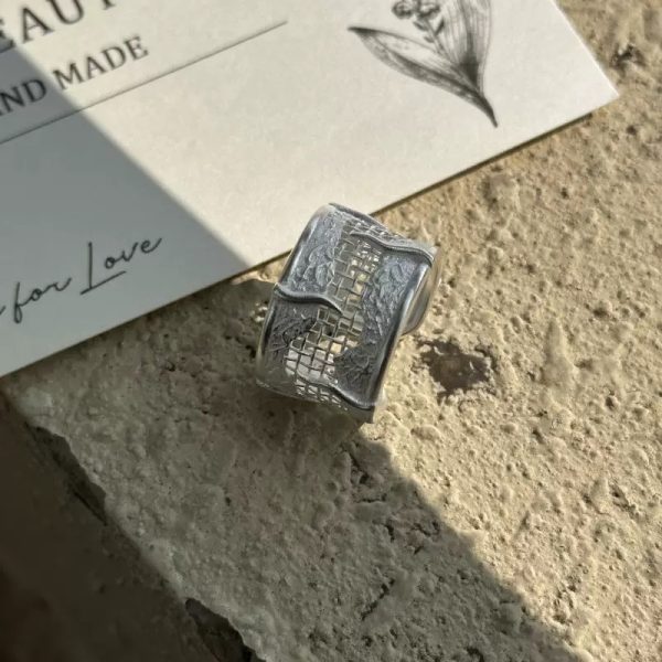 Wholesale 925 Sterling Silver Hollow Mesh Bangle&Ring - Image 2