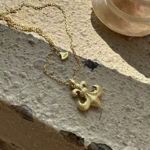 Wholesale 925 Sterling Silver Iris Necklace In Gold