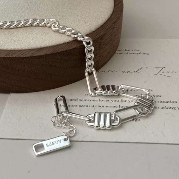 Wholesale 925 Sterling Silver Irregular Basic Bracelet - Image 3