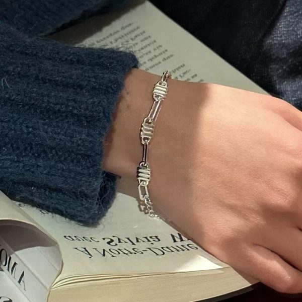 Wholesale 925 Sterling Silver Irregular Basic Bracelet - Image 4