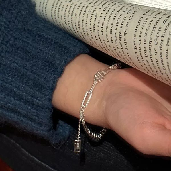 Wholesale 925 Sterling Silver Irregular Basic Bracelet - Image 5