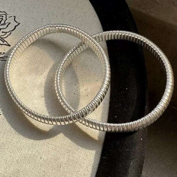 Wholesale 925 Sterling Silver Hollow Retro Stretch Bracelet - Image 2
