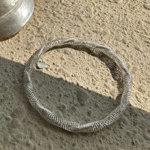 Wholesale 925 Sterling Silver Italian Elastic Wave Bracelet