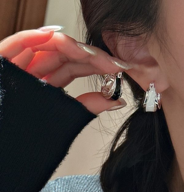 Wholesale 925 Sterling Silver Enamel Hoop Earrings - Image 6
