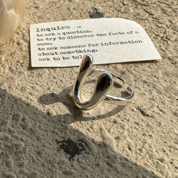 Wholesale 925 Sterling Silver Plain U-shape Ring