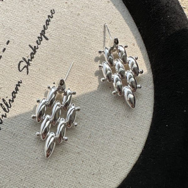 Wholesale 925 Sterling Silver Rhombic Woven Earrings - Image 3
