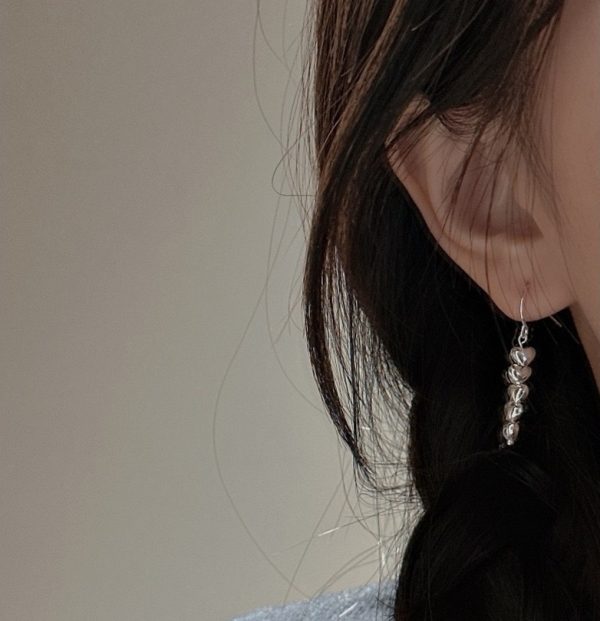 Wholesale 925 Sterling Silver Long Heart Earrings - Image 6