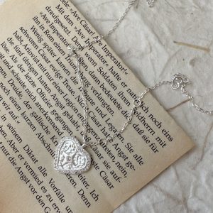 Wholesale 925 Sterling Silver Zircon Heart Necklace