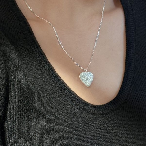 Wholesale 925 Sterling Silver Zircon Heart Necklace - Image 4