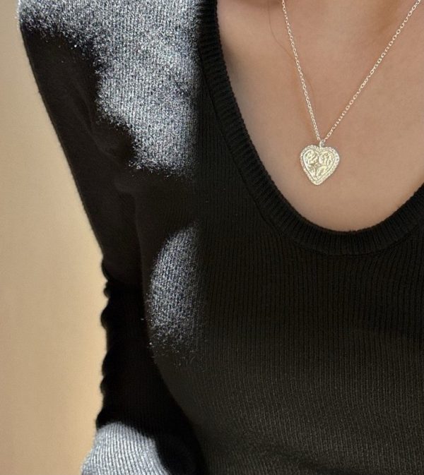 Wholesale 925 Sterling Silver Zircon Heart Necklace - Image 6