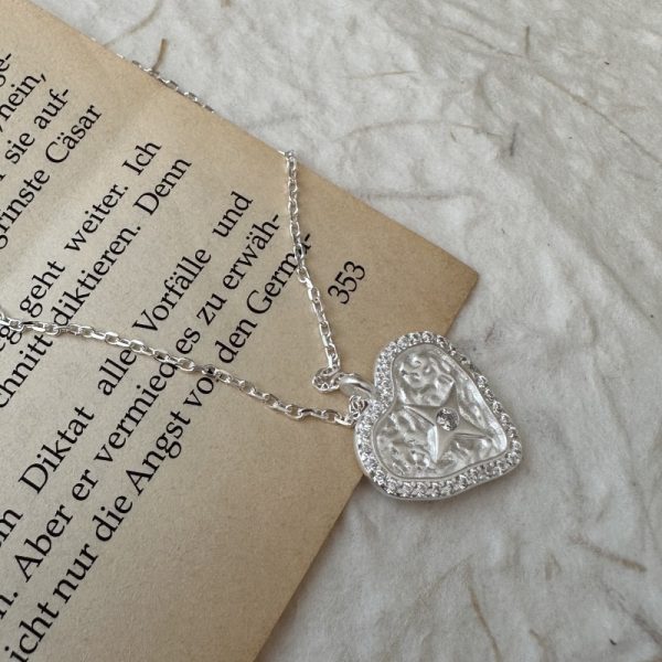 Wholesale 925 Sterling Silver Zircon Heart Necklace - Image 3