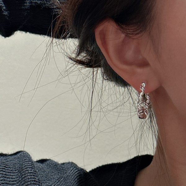 Wholesale 925 Sterling Silver Twisted Hoop Earrings - Image 4