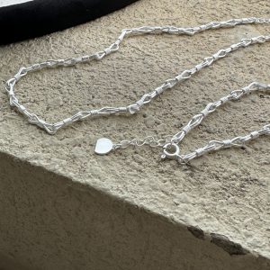 Wholesale 925 Sterling Silver Matte Knot Necklace & Bracelet