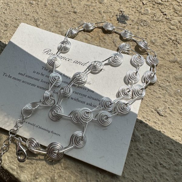 Wholesale 925 Sterling Silver Circular Necklace & Bracelet - Image 2