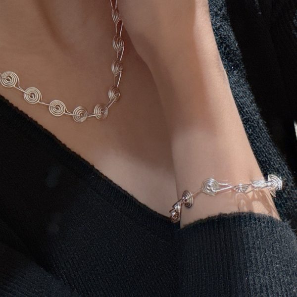 Wholesale 925 Sterling Silver Circular Necklace & Bracelet - Image 6