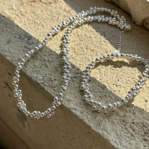 Wholesale 925 Sterling Silver Woven Bead Necklaces & Bracelet