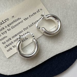 Wholesale 925 Sterling Silver Hollow Hoop Earrings