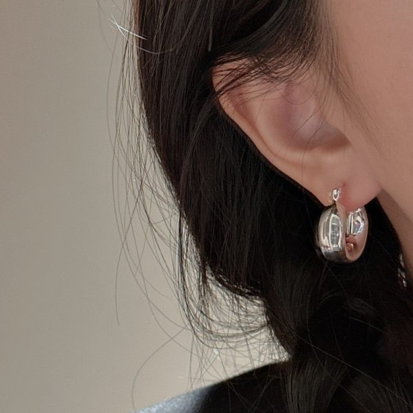 Wholesale 925 Sterling Silver Hollow Hoop Earrings - Image 6