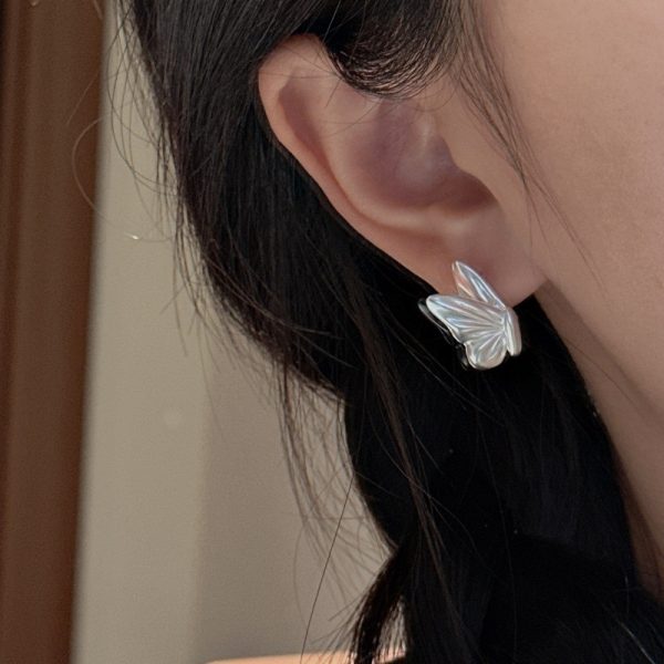 Wholesale 925 Sterling Silver Matte Butterfly Stud Earrings & Pendant - Image 7