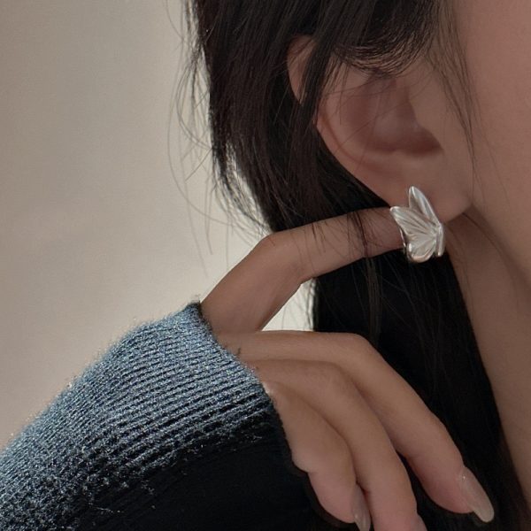 Wholesale 925 Sterling Silver Matte Butterfly Stud Earrings & Pendant - Image 6