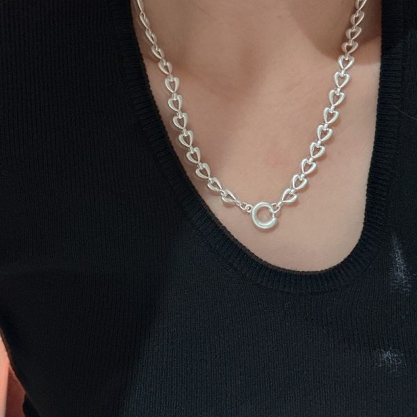 Wholesale 925 Sterling Silver Chunky Love Necklace & Bracelet - Image 6