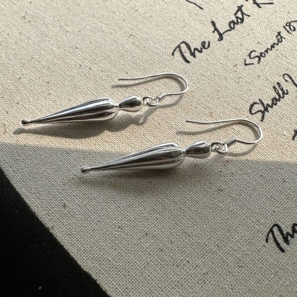 Wholesale 925 Sterling Silver Long Umbrella Earrings - Image 3