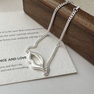 Wholesale 925 Sterling Silver Lip Bracelet