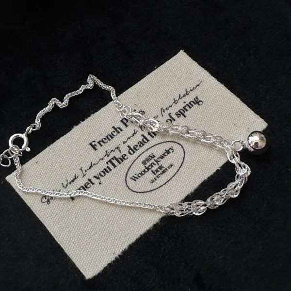 Wholesale 925 Sterling Silver Glossy Bead Bracelet - Image 2
