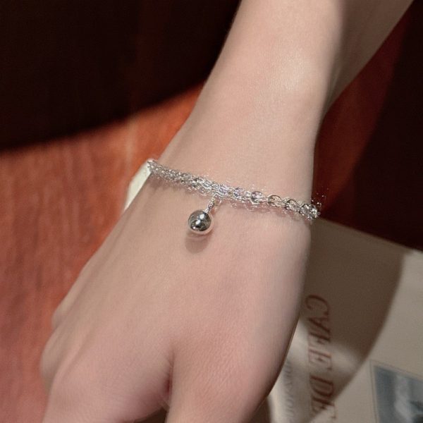 Wholesale 925 Sterling Silver Glossy Bead Bracelet - Image 5