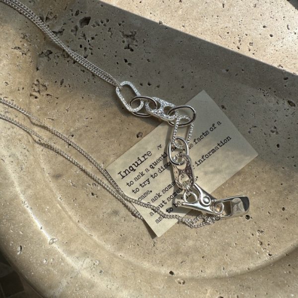 Wholesale 925 Sterling Silver Clip and Buckle Necklace