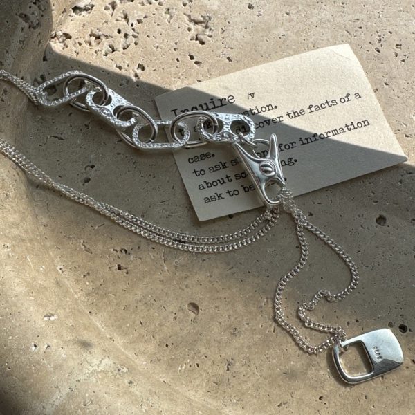 Wholesale 925 Sterling Silver Clip and Buckle Necklace - Image 2
