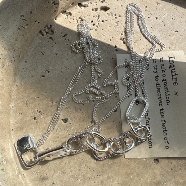 Wholesale 925 Sterling Silver Clip and Buckle Necklace - Image 3