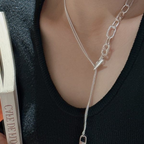 Wholesale 925 Sterling Silver Clip and Buckle Necklace - Image 4