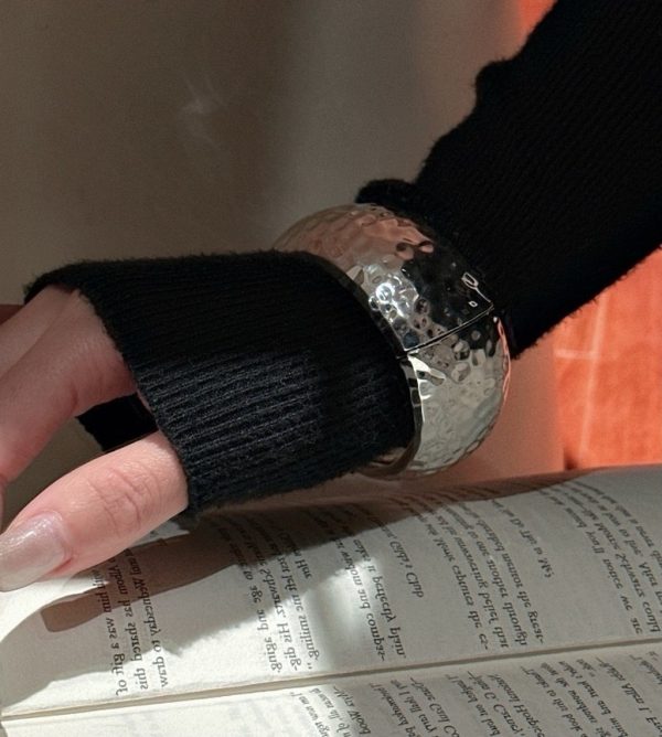 Wholesale 925 Sterling Silver Textured Bold Bangle - Image 4