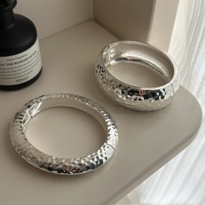 Wholesale 925 Sterling Silver Textured Bold Bangle
