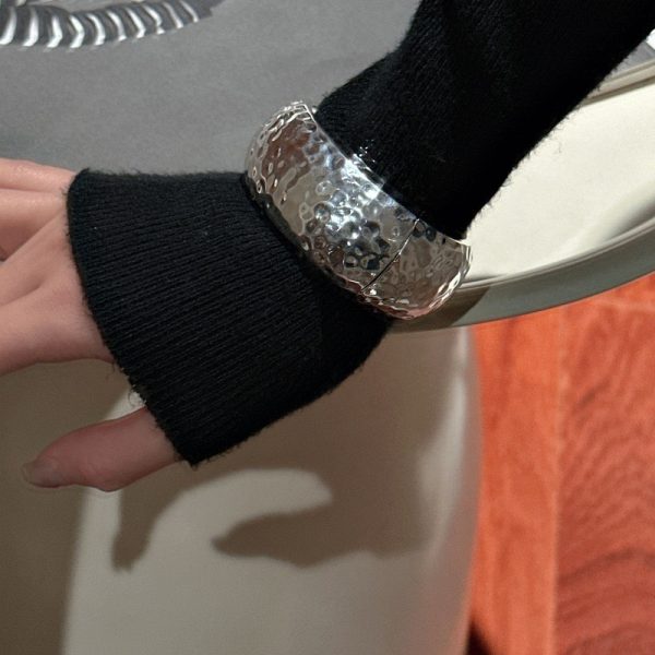 Wholesale 925 Sterling Silver Textured Bold Bangle - Image 6
