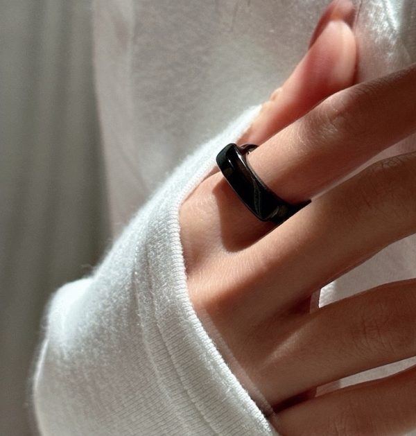 Wholesale Gemstone Black Agate Ring - Image 4