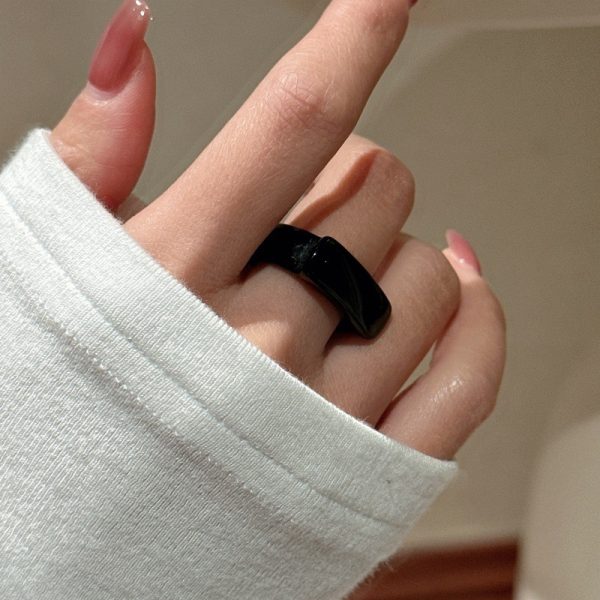 Wholesale Gemstone Black Agate Ring - Image 6