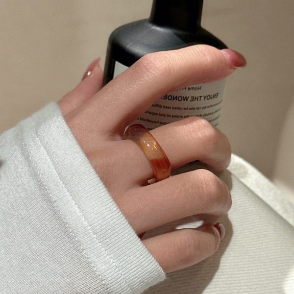 Wholesale Gemstone Light Red Agate Ring - Image 4