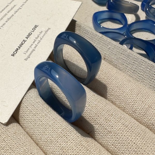 Wholesale Gemstone Blue Agate Ring - Image 2