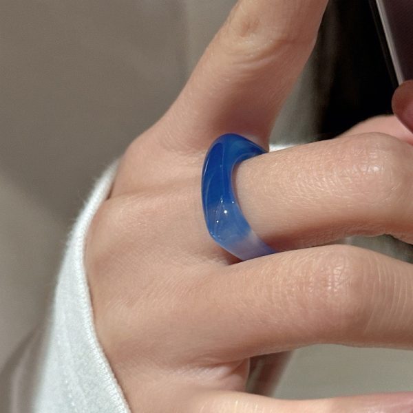 Wholesale Gemstone Blue Agate Ring - Image 6