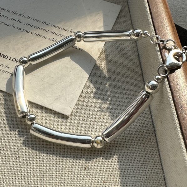Wholesale 925 Sterling Silver Hollow Pipe Bracelet - Image 2