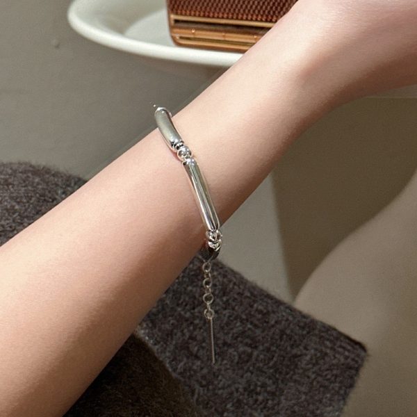 Wholesale 925 Sterling Silver Hollow Pipe Bracelet - Image 5